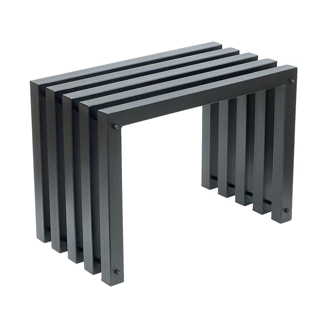 DanDiBo 96446 Tabouret moderne en métal noir résistant aux intempéries 60 cm