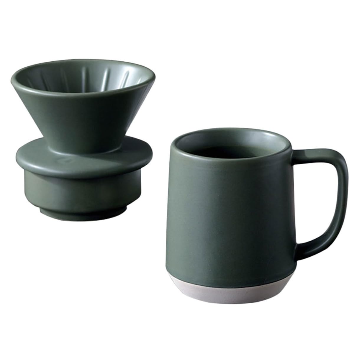 Toddmomy Filtro de Café de Cerámica Verde con Asa Taza Filtrante Práctica para Uso Doméstico Duradera y Fácil de Limpiar Diseño Reutilizable para Café con Leche