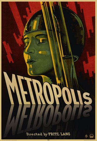 Poster Metropolis Fritz Lang qualitatif avec lamination brillante