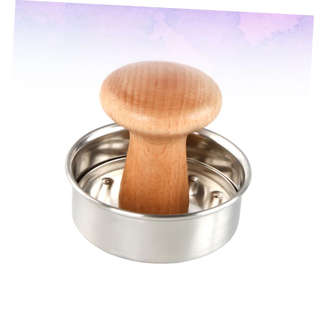 BESPORTBLE 1Pc Stainless Steel Meat Press Tool Non Stick Hamburger Maker for Durable Kitchen Gadget for Meat Rice Cake for DIY Food Lovers Silver Khaki