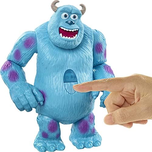 Pixar Interactables Sulley Talking Action Figure, 8-in / 20.3-cm Tall Posable Movie Character Toy, Interacts with Other Figures, Kids Gift Ages 3 Years & Older