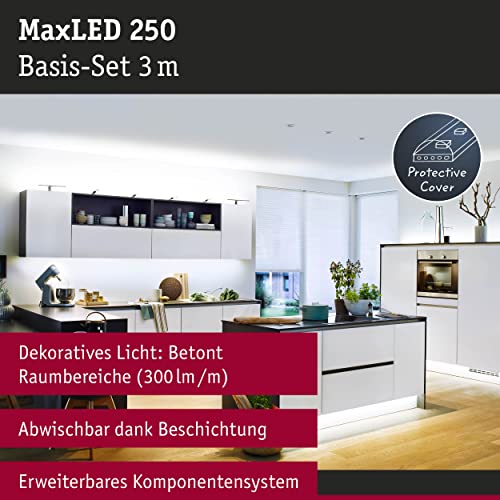 Paulmann 79873 LED Strip MaxLED 250 Basic Set 3m Daylight IP44 Protect Cover incl. 1x12 watt Strip Lighting Strip 6500 K - Image 2