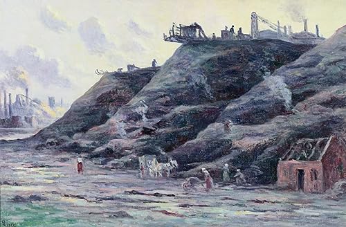 MiguOo Lienzo Arte Abstracto Moderno Arte Impresión Cartel Pintura Al óleo Clásica el montón de escoria de Maximilien Luce Para La Decoración Del Hogar 60x90cm