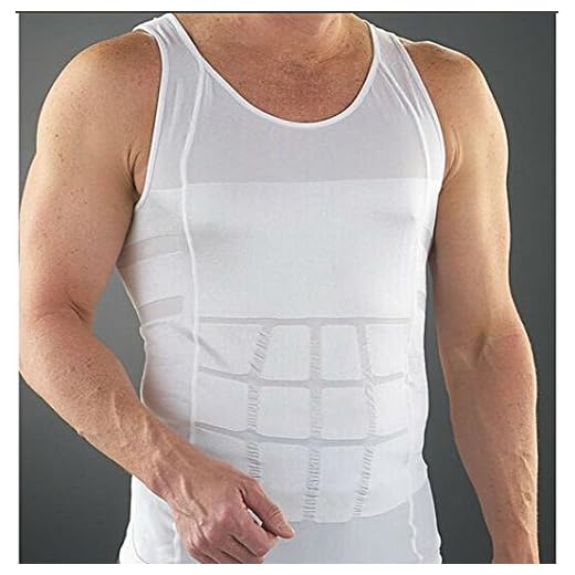 Kreativ praktisk dejt nattidéer herr bantningsväst/omedelbar abs/gym för män bantande kroppsformande bälte underkläder/midja träning korsetter för män/män kroppsdräkt Vitt XL
