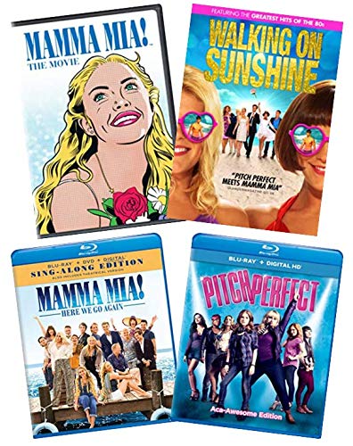 Ultimate Modern Musical 4-Film DVD & Blu-ray Collection: Mamma Mia! The Movie [DVD] / Mamma Mia! Here We Go Again [Blu-ray + DVD] / Walking on Sunshine [DVD] / Pitch Perfect [Blu-ray]