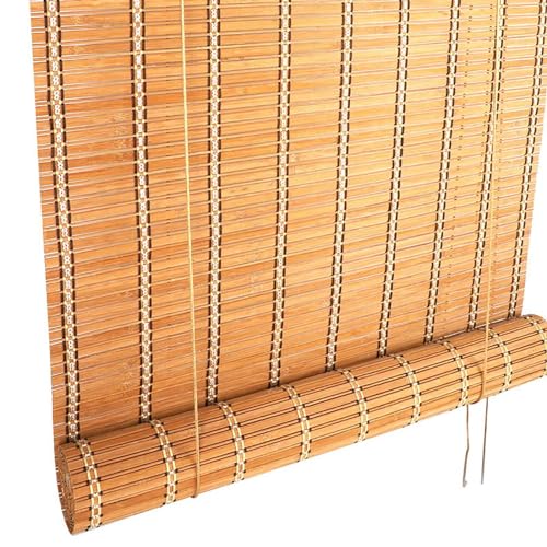 Privacy Bamboo Roller Blinds with Lift, Natural Bamboo Roman Shades for Windows, Bamboo Blinds for Outdoor Patio, Light Filtering, Breathable, For Windows/Balcony/Porch/Indoor/Outdoor (Size : 110x180