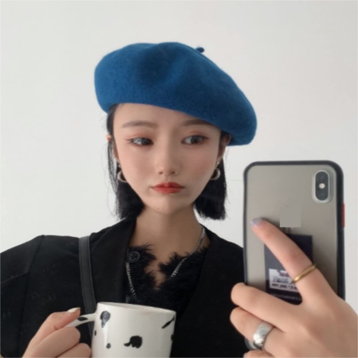 Czapka Zimowa Vintage Beret Dla Kobiet Kaszmirowa Zimowa Retro Francuska Zimowa Francuska Płaska Czapka Dziewczęca Zimowa Kapelusz