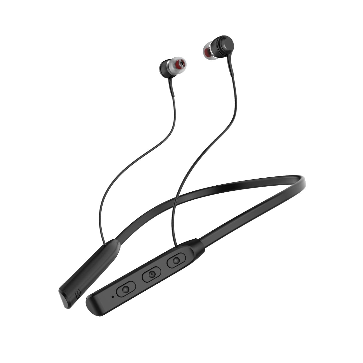 BeLL BLBHS153 Bluetooth 5 Wireless in Ear Earphone Headset with Super deep bass & Mic,24H Play Time, Stereo Sound & Magnetic Earbuds & Active Noise Cancellation Neckband (BLBHS153-Black)