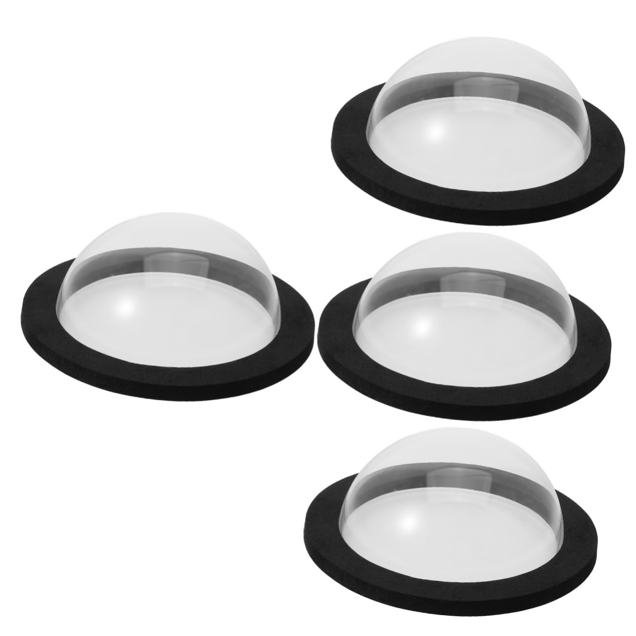 BESPORTBLE 4 Pezzi Copertura Galleggiante Per Laghetto Portabolle Galleggianti Carri Armati Cestini Pianta Galleggiante Arredamento Fontane All'aperto Piante Acquatiche Vive Acrilico Black