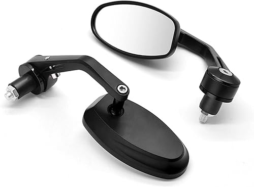 Mirror CNC Motorcycle Handle Bar End Rearview Mirror 78" For YAMAHA XJ6 N XJ6 DIVERSION XSR 700 ABS XSR 900 ABS XV 950 RACER (Color BLACK, Size