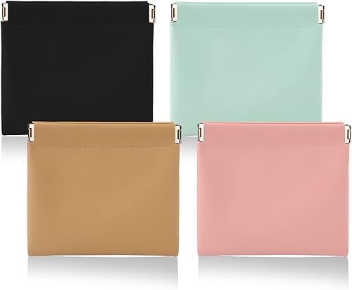 BABORUI - Bolsa de maquillaje pequeña para bolso, bolsa de cosméticos de bolsillo, parte superior para apretar, mini bolsa de maquillaje portátil de