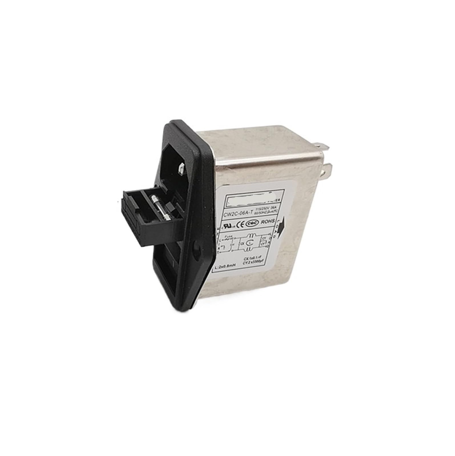 WBBAYDRFR Multi-function socket power filter CW2C-03A-T CW2B-10A 6A electromagnetic anti-interference(CW2C -06A -T 6A)