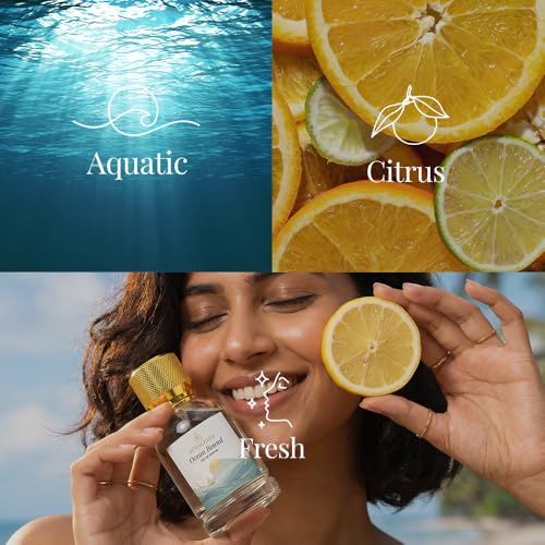 Image of Ocean Bound Perfume | Eau De Parfum Man (EDP) 50 ML | Unisex Fresh Aquatic Perfume with Fig & Water Lily | Long Lasting Unisex Perfume for Man & Woman | Daily Use, Pool, Yoga, Shopping Day