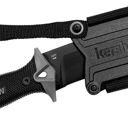 Kershaw Camp 10 (1077), Fixed Blade Camp Knife + Sharpening Stone #TOP5