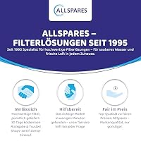 2x AllSpares Aktivkohlefilter für Dunstabzugshauben geeignet für Bosch DHZ3406, DHZ3405, 00296178, 296178 | Siemens LZ34500, LZ34501 | Neff Z5143X0 | Constructa CD53030 | 420x165x30mm – Ansicht 7