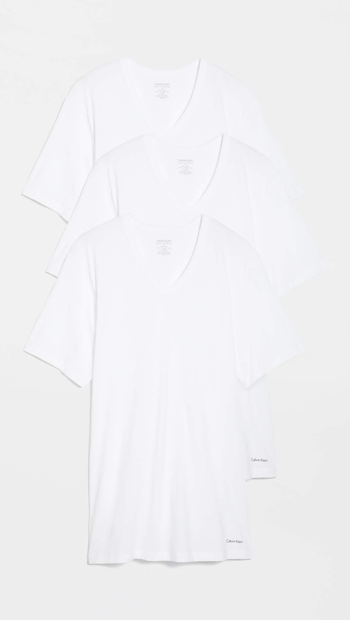 Calvin Klein Herren Cotton Classic Slim Fit V Neck T-Shirts Unterwsche (3er Pack)