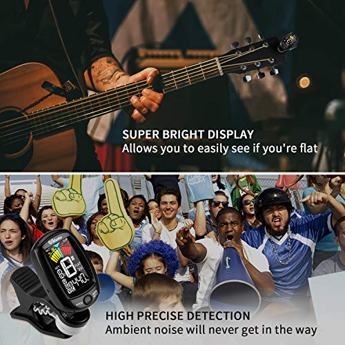 Accordeur de Guitare Electrique Uktunu A3-CS Tuner 360 Degrés Rotation Digital Ecran en Couleur LCD Violon Ukulélé Guitare Classique Folk Mandoline Banjo Chromatique à Pince Debutant Mélomane - Les Beatles, Paul McCartney, John Lennon, RIngo Starr, George Harrison Accordeur de Guitare Electrique Uktunu A3-CS Tuner 360 Degrés Rotation Digital Ecran en Couleur LCD Violon Ukulélé Guitare Classique Folk Mandoline Banjo Chromatique à Pince Debutant Mélomane – Image 6