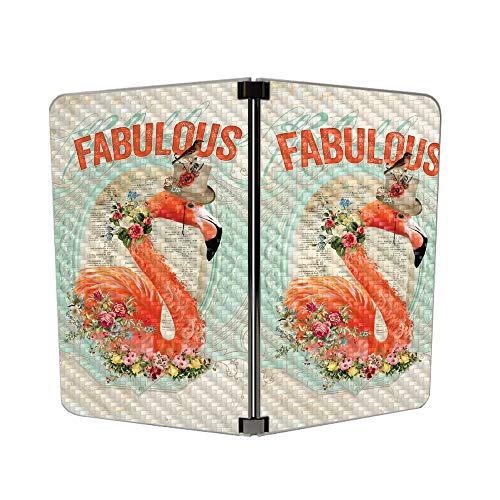 Image of MightySkins Carbon Fiber Skin for Microsoft Surface Duo - Fabulous Flamingo | Protective, Durable Textured Carbon Fiber Finish | Easy to Apply | Made in The USA