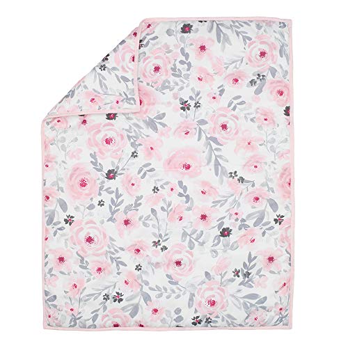 Bedtime Originals Blossom Pink Watercolor Floral 3-Piece Mini Crib Bedding Set #TOP4