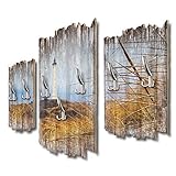 Kreative Feder Weißer Leuchtturm Designer Wandgarderobe Flurgarderobe Wandpaneele 95 x 60 cm aus MDF DTGH112