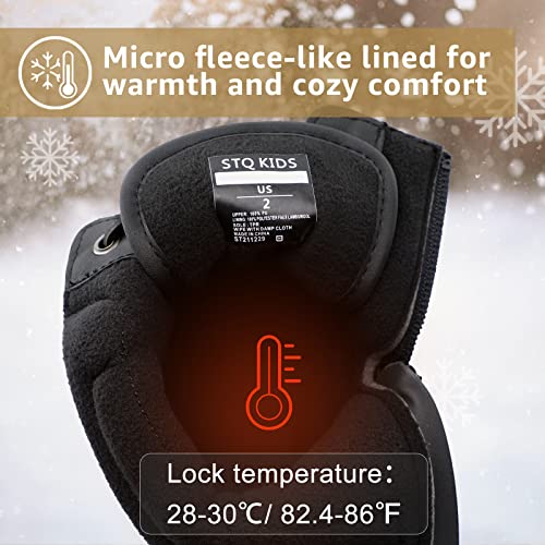 STQ Boy Duck Boots Kids Waterproof Snow Boots Insulated Winter Boots (Little/Big Kid)3