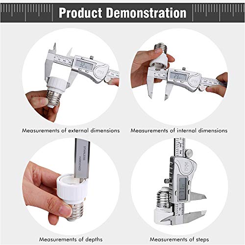 Moock Digital Caliper, Calipers Measuring Tool, Electronic Micrometer Caliper With Lcd Screen, Inch Milimeter Fractions Conversion #TOP3