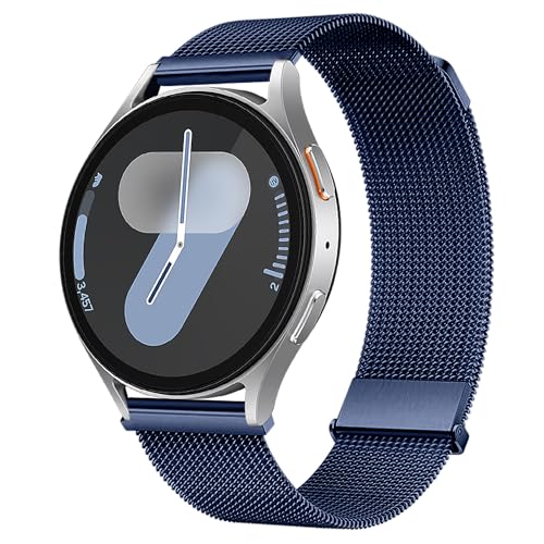 Image of Magnetic 20mm Stainless Steel Mesh Strap Compatible with Samsung Galaxy Watch 7 /6 /5 /4 /FE 40mm 44mm Milanese Bands Compatible with Huawei GT3 42mm /Vivoactive 6 /5 /3,forerunner 165,Venu 2 Plus