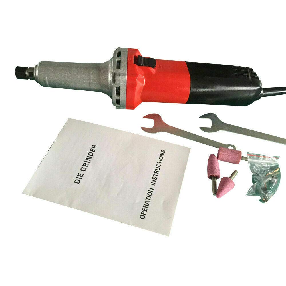 Amoladora recta eléctrica 750W Rectificadora para amoladora Regulador de velocidad 0-27000 r/min Herramienta de pulido Ø6 mm
