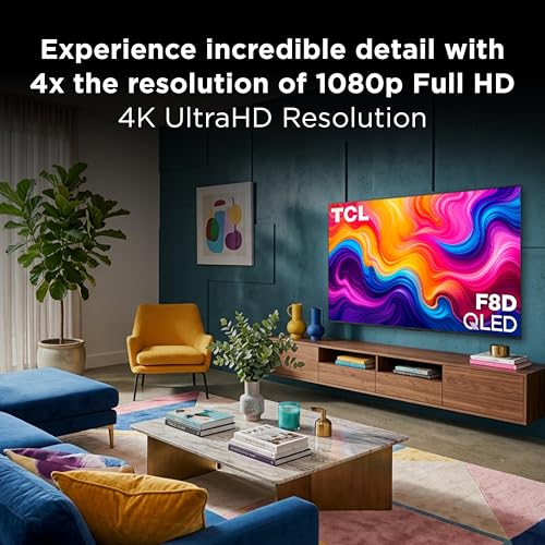 Image of TCL 85-Inch F8D Series 4K QLED Smart TV (85F8D, 2026 Model) with Dolby Vision HDR and Dolby Atmos, Game Accelerator 288 and VRR for Sports and Gaming | Fire TV, Alexa+, 120Hz Refresh, LED Backlighting