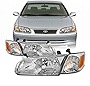 AKKON - For 2000 2001 Toyota Camry OE Style Chrome Housing Headlights Lamp Assembly Replacement