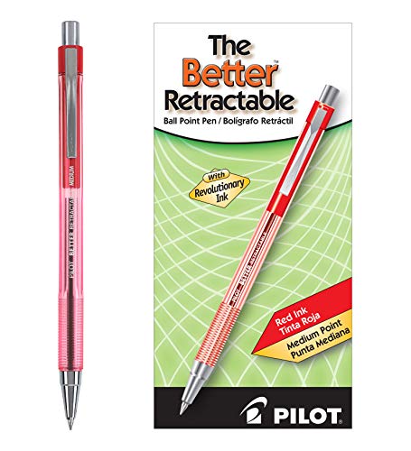PILOT The Better Ball Point Pen Refillable & Retractable Ballpoint Pens, Medium Point