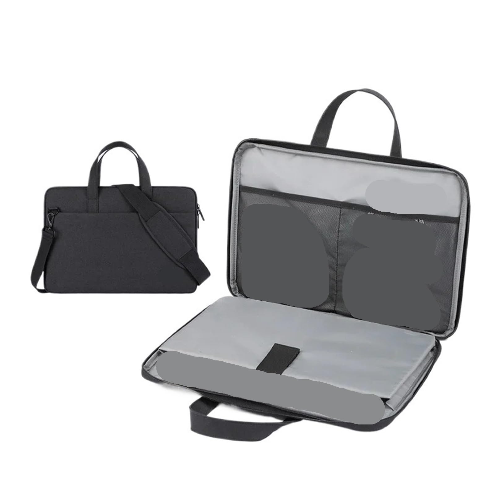 Sacoche ordinateur portable 17 pouces housse étui PC transport rembourré noir voyage