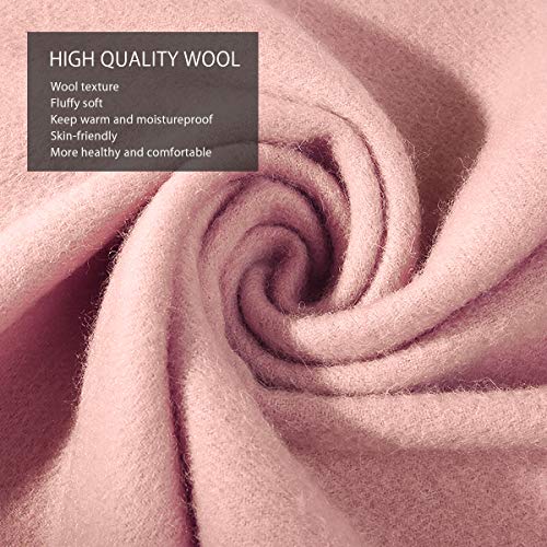 Winter Premium Plain Cashmere Scarf For Women Pashmina Tassel Soft Wool Long And Thickened Shawl Wrap4