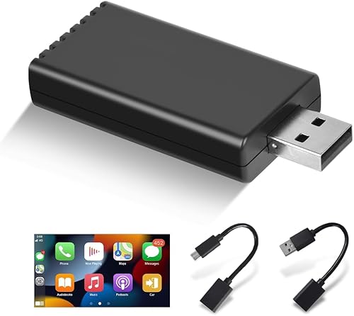 Adaptador inalámbrico Carplay para iPhone, Apple Car Play Dongle Magic AI Box para Carplay con cable OEM para actualizar, 5.8GHz WiFiBT 5.2