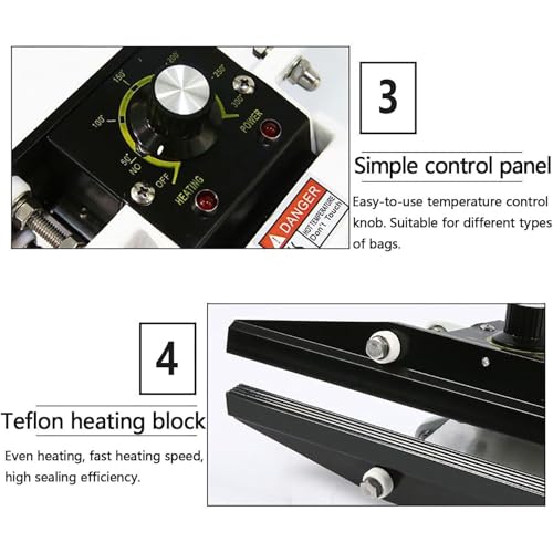 Machine à sceller thermique portable avec double chauffage réglable