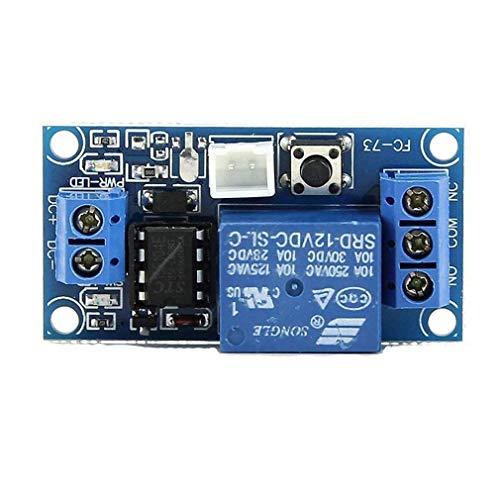 Hailege 2pcs 12V Single Button Bistable Selbstverriegelndes Relaismodul Ein-Knopf Ein-Knopf zum Starten und Stoppen Selbstsicherndes Relaismodul