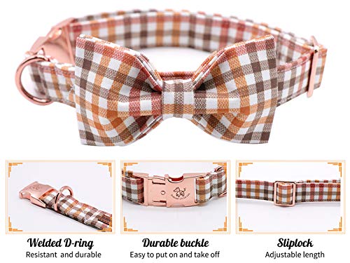 Elegant little tail Hundehalsband, Komfortables Hundehalsband mit Schleife, Herbst Haustierhalsband Verstellbare Hundehalsbänder für kleine, mittlere und große Mädchen- oder Jungenhunde