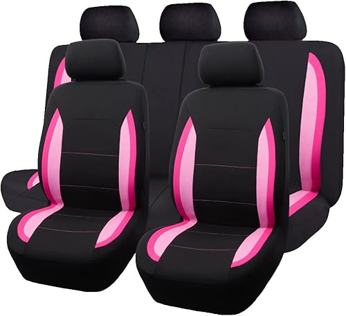 Flying Banner Fundas de asiento de coche para asiento delantero y trasero, de poliéster, protectores de asiento de automóvil, fácil instalación, con