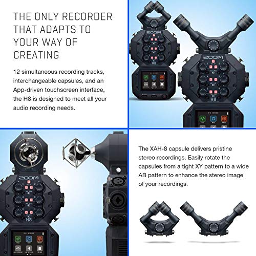image for Zoom H8 8-Input / 12-Track Portable Handy Recorder For Podcasting, Mus