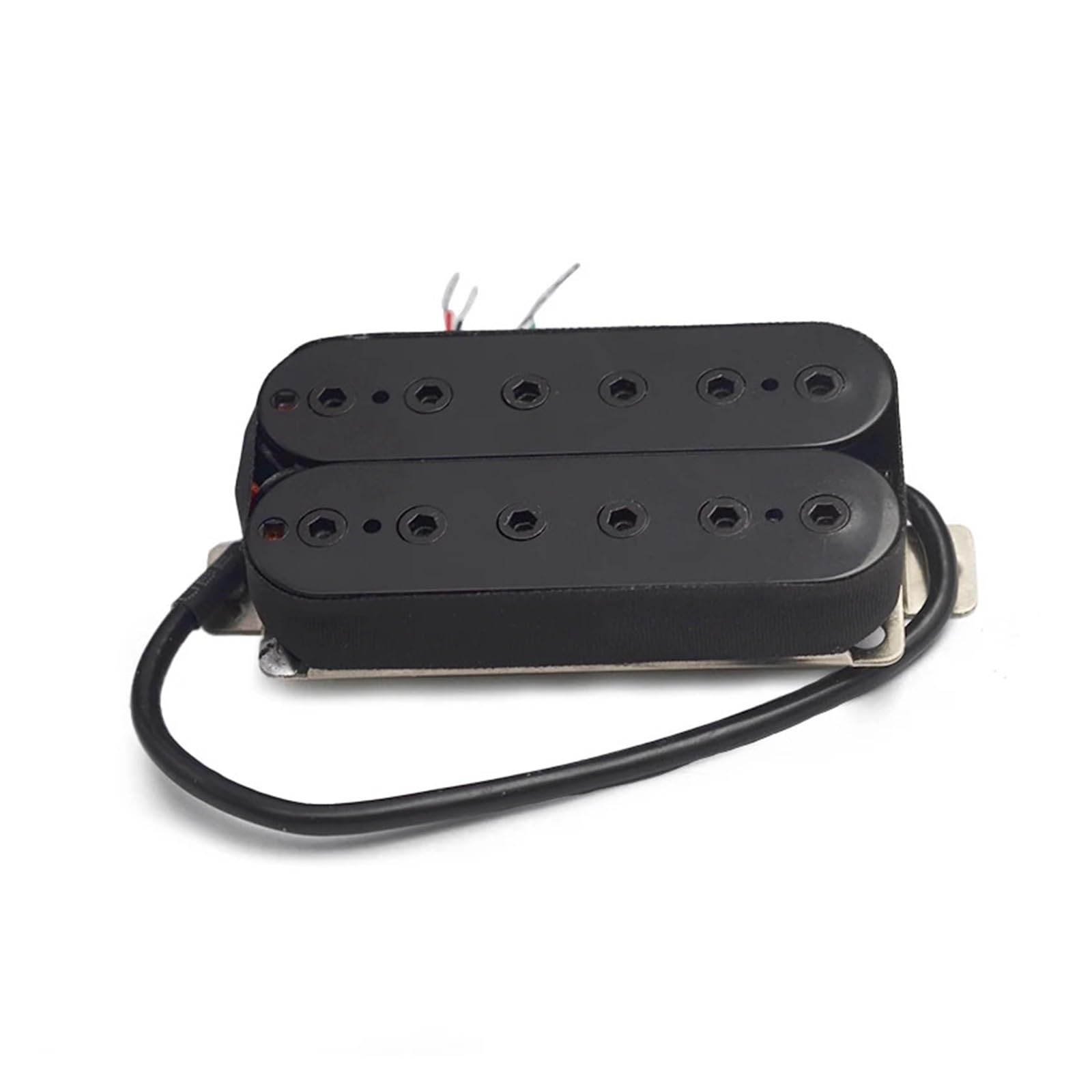Pastilla Humbucker Alnico 5 Vintage, pastilla de puente de guitarra eléctrica de doble bobina, piezas de guitarra negras, sonido cálido, negro(2 Set,Black Hexagonl Screw)