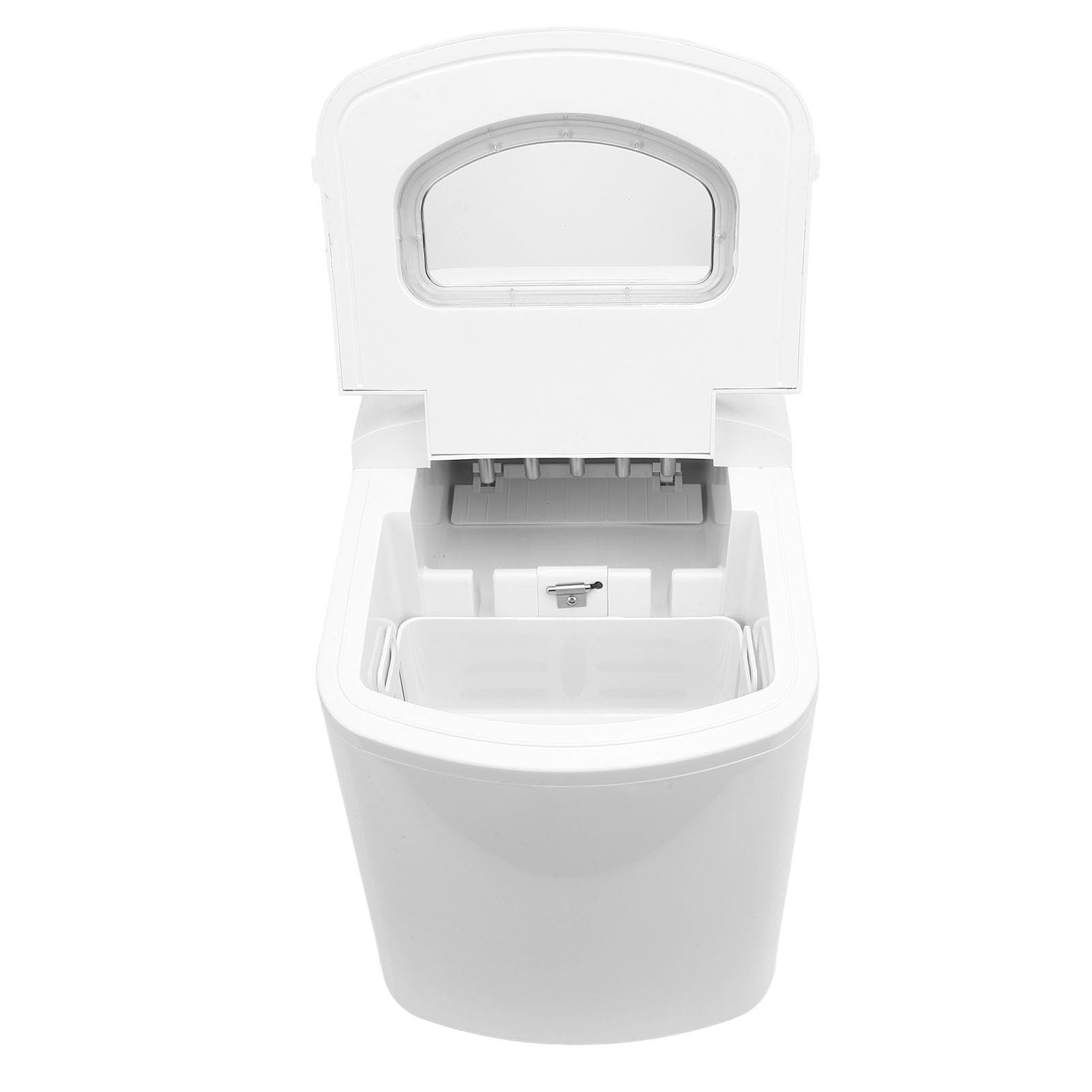 Maker di Ghiaccio da Banco, Macchina per Produttore di Ghiaccio Rotondo Automatico con Cesto e Scoop, Piccolo Produttore di Ghiaccio Portatile per Casa, (Spina UE 220V 60HZ)