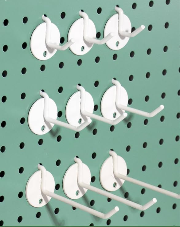 Miniatura 9 de Paquete de 10 ganchos para tablero de clavijas que se adaptan a cualquier tablero de clavijas, organiza collares, joyas, artículos al por menor,