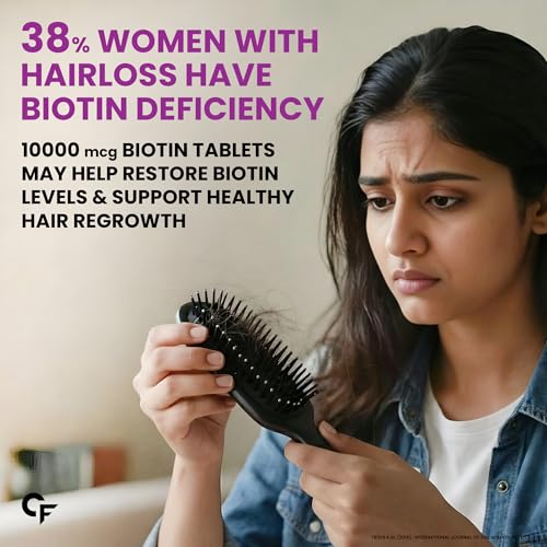 Image of Carbamide Forte Biotin Tablets for Hair Growth | Biotin Supplement 10000 mcg | Hair Supplements for Women & Men | 90 Hair Growth Tablets - 3 Months Supply