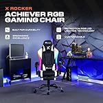 X Rocker PC Computer Gaming Desk Chair with Wheels, College Dorm Room Essentials for Guys and Girls, Adjustable, Ergonomic Office Chair, Gifts for Gamers - Image 3