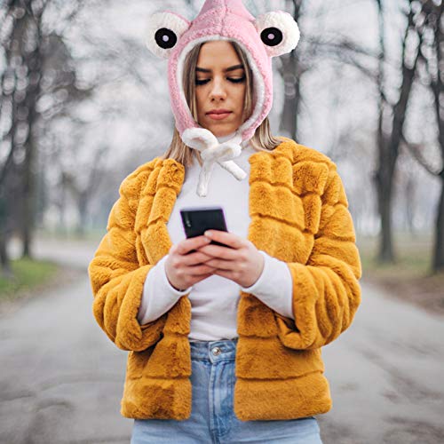 KESYOO Chapéu de Sapde Pelúcia EngraçadAnimal Chapéu SapCapacete CmpletChapéu derelha Chapéu de Esqu