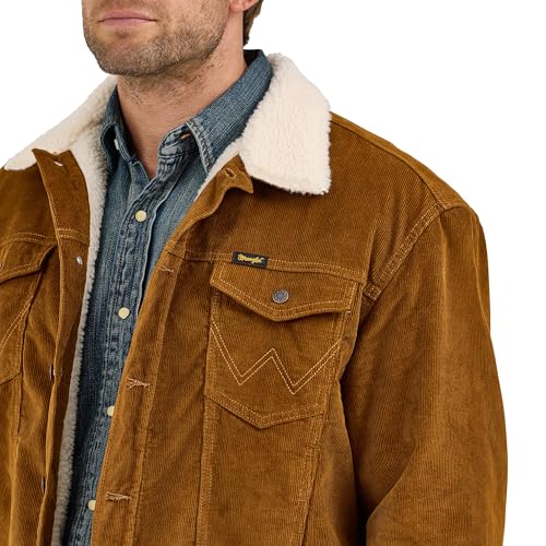 Wrangler Men's Monks Robe Sherpa Corduroy Jacket3