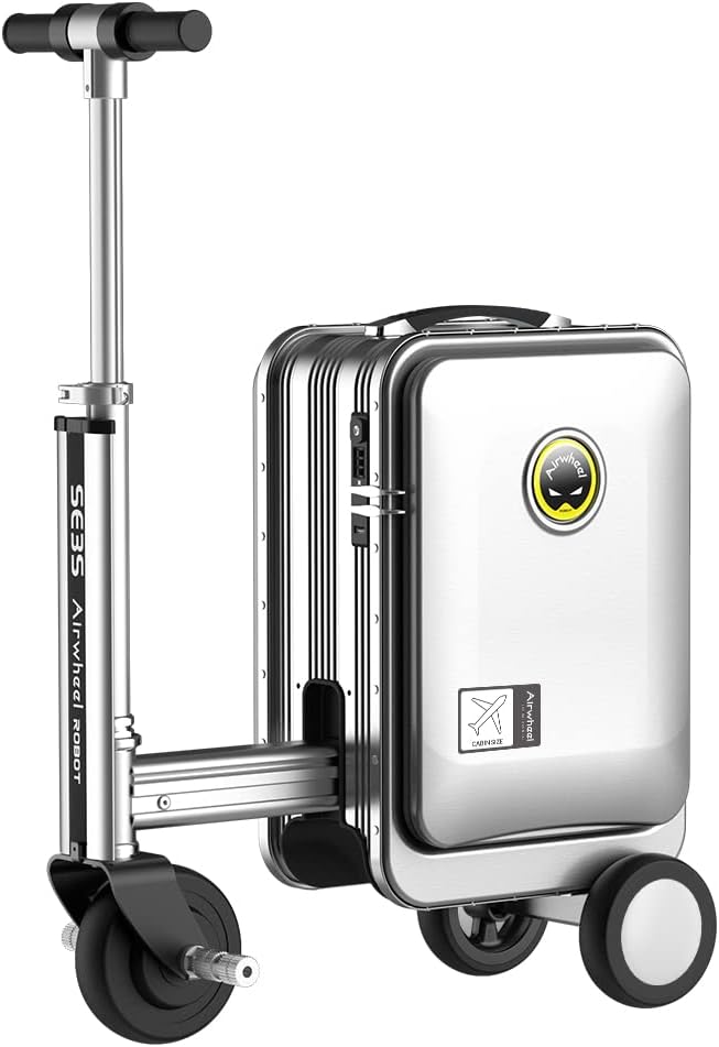 Airwheel SE3S - Maleta eléctrica inteligente de 20 L para viajes, adecuada para adultos y niños, Silver, equipaje de mano