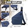 GDOKKNY Anti Theft Crossbody Bag for Women Personal Flex Travel Bag Anti-Theft Cross Body Bag Sling Chest Bag for Men (Blue) #2