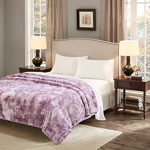 SCM Fluffy Blanket Tie-Dye Rainbow Sherpa Fleece Soft and Comfortable Blanket Ultra Wool Faux Fur Throw Suitable for Sofa, Chair and Bed(Pink,127*150cm) Cover