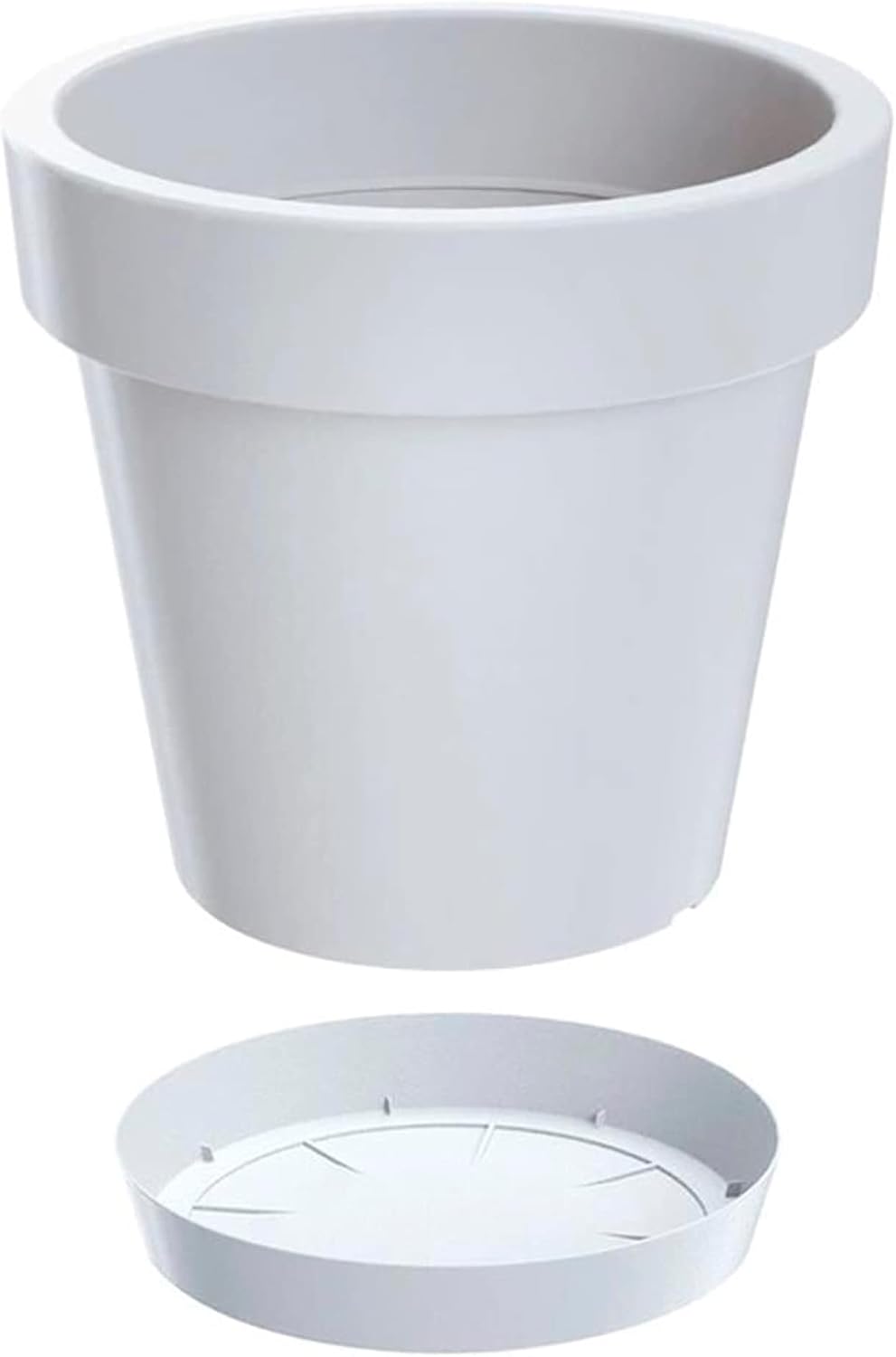 Prosper Plast DLOF300-S449 29.3 x 27.1 cm Lofly Flowerpot - White (12-Piece)